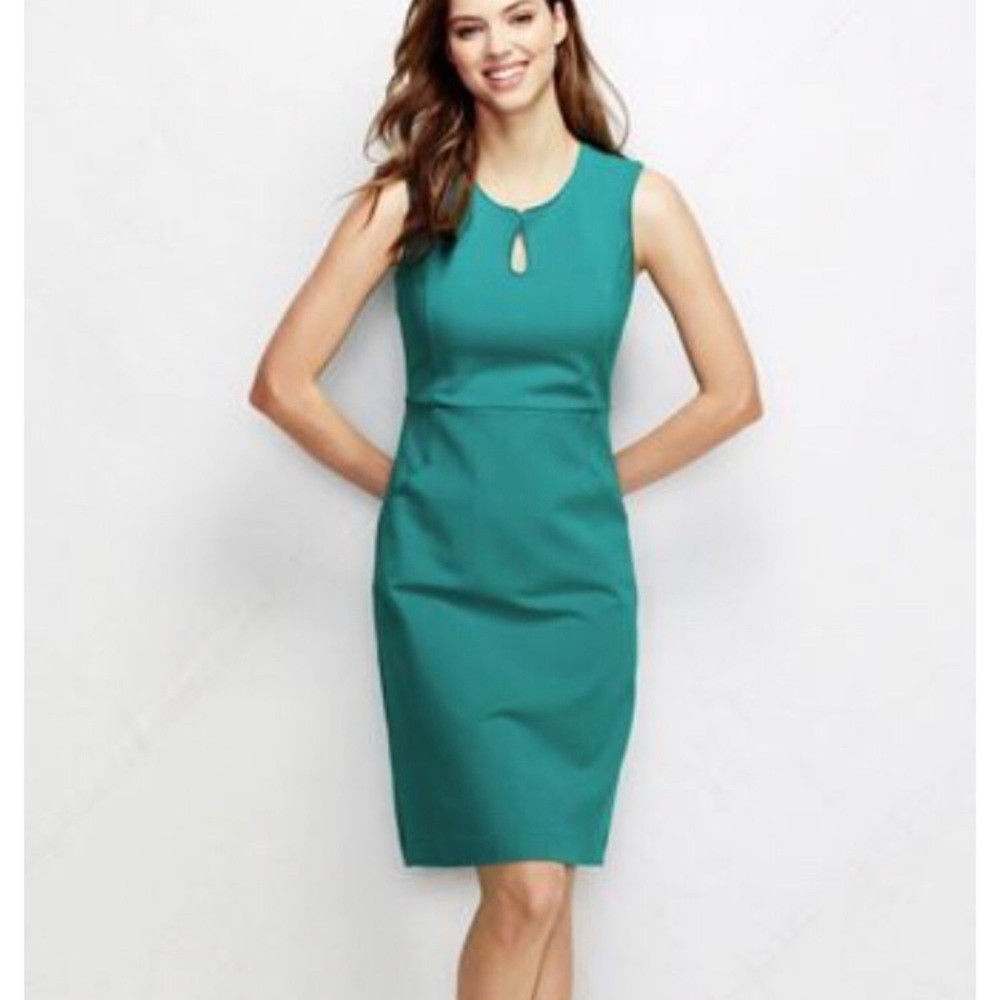 Lands end Ponte Keyhole Sheath Dress 8p